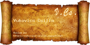 Vukovics Csilla névjegykártya